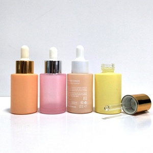 Flacon compte-gouttes en verre blanc pour huiles essentielles, 1 oz (30 ml), avec bouchon rose et options de couleur personnalisées, impression de logo sur mesure - Product Image 3