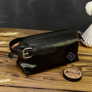 Neceser de Viaje Personalizado de Cuero PU Grabado, Diseño Elegante, Neceser de Cuero Sintético Grabable con Láser para Hombre - Product Image 4