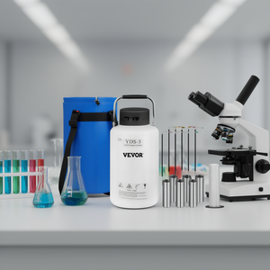 Réservoir d'azote liquide en alliage d'aluminium Vevor 3L avec 6 cartouches, sac de transport, conteneur cryogénique statique, équipement de réfrigération de laboratoire - Product Image 2