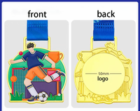 Médaille de récompense de football personnalisée en alliage de zinc durable avec gravure pour événements sportifs et compétitions