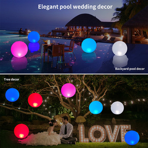 Pelota de Playa Grande flotante e inflable que brilla en la oscuridad con luces que cambian de color para fiestas, piscina, playa, natación - Product Image 3