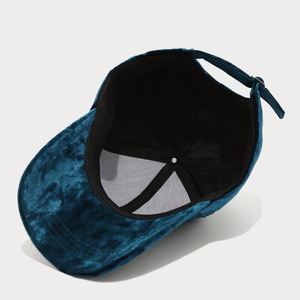 European American Velvet Baseball Cap Men Women Winter Fashion Casual Curved Eaves Sun <b>Hat</b> - Product Image 4