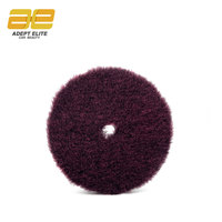 Tampon de polissage en laine marron Sumeite 5 pouces 100 % laine pour polisseuse double action à bord biseauté à angle droit pour polissage automobile