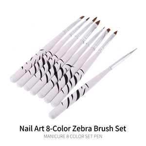 Lot de pinceaux personnalisés pour nail art, dégradé, estompage, pointillage, dessin, liner fin, peinture gel, outil de manucure pour studio de beauté - Product Image 1
