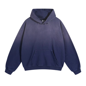 Nouvelles Tendances – Sweat à Capuche Homme Oversize Coupe Boxy en Molleton Lourd 450 g/m² Effet Délavé Soleil, Personnalisé, Style Vintage avec Trous Déchirés, en French Terry Lavé - Product Image 3