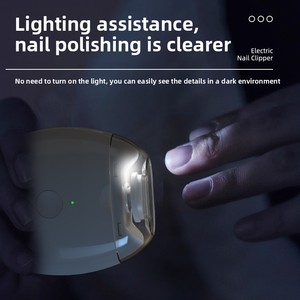 Broyeur d'<span class=keywords><strong>ongles</strong></span> électrique en plastique durable rechargeable par USB pour <span class=keywords><strong>bébé</strong></span> <span class=keywords><strong>lime</strong></span> de coupe-<span class=keywords><strong>ongles</strong></span> domestique anti-éclaboussures pour utilisation au doigt - Product Image 5