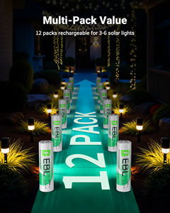 EBL 1300mAh NIMH Pre-Charged 1.2V AA Solar Garden <b>Lights</b> 1200x Times Rechargeable Outdoor Solar Batteries - Product Image 6