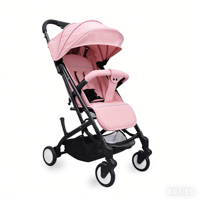 Poussette bébé pliable en aluminium à un bouton EN1888, légère, avec ceinture de sécurité 5 points, chariot de cabine avec poignée