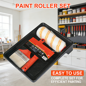 No Dead Ends 9-inch Industrial Grade Wool Synthetic Blend <b>Paint</b> Roller Brush Set Duracon Resin Rollers 2 Pieces 3-Year Warranty - Product Image 5