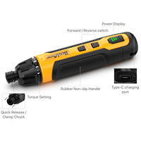 DEGLASERS Tournevis sans fil rechargeable 3.6V avec embout 9 pièces, support d'embout 1pc, câble de charge USB pour l'artisanat d'amélioration de l'habitat