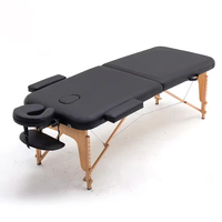 Leichtgewichtiges, höhenverstellbares, robustes Holzgestell, 2-teilige, faltbare, tragbare Massageliege für Gesichtsbehandlungen und Spa