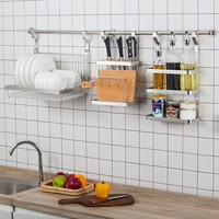 Support de rangement mural en acier inoxydable pour couvercle de casserole de cuisine support d'organisateur de baguettes