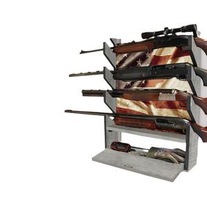 Accesorios de Caza: Estante de Almacenamiento de Madera para Montar en la Pared con Compartimentos Ocultos - Organizador Multirranuras Completamente Ensamblado 6X Alto - Product Image 1