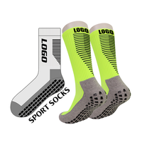 Ventes directes d'usine de genouillères de football antidérapantes personnalisées, chaussettes antidérapantes de football/basket-ball/hockey sur glace