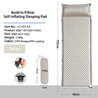 Nouveau Matelas Gonflable 2026 Épais de 3 cm pour Randonnée 4 Saisons en Pongee 210T avec Pompe Intégrée, Coussin Individuel et Oreiller à Points Ondulés pour le Camping