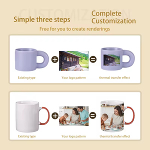 Taza de cerámica de estilo americano con diseño de endorfina ecológica de 11Oz, arcilla de grado alimenticio, capacidad de 350ml con tapa para regalos de negocios, té - Product Image 5