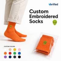 Chaussettes de sport respirantes en coton peigné pour homme et femme, avec logo personnalisé brodé, confortables, collection printemps