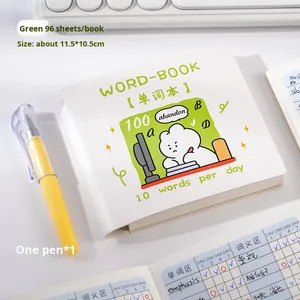 Piccolo orso ama imparare A3 vocabolario tascabile quaderno Ebbinghaus memoria inglese dettato recensione cartonato in pelle a fogli mobili - Product Image 6