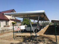 Système de support de carport solaire léger en alliage d'aluminium pour usage domestique et commercial, résistant aux vents de 60 m/s et aux charges de neige de 1,4 KN/m²
