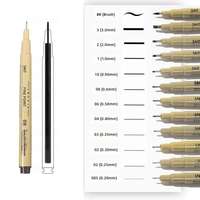 Ensemble de stylos marqueurs permanents ZhoPin à encre archivistique imperméable, micro-stylo fin multi-lignes, pointe fine de 0,2 mm, pour l'art et le design
