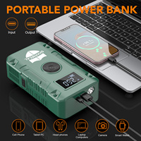 SHARMEAL OEM&ODM Démarreur de Batterie Portable 12V pour Voiture, Power Bank 6000mAh 4-en-1 avec Pompe à Air
