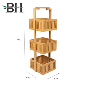 Estante <span class=keywords><strong>de</strong></span> 3 niveles <span class=keywords><strong>de</strong></span> <span class=keywords><strong>pie</strong></span> para baño, estante <span class=keywords><strong>de</strong></span> almacenamiento <span class=keywords><strong>de</strong></span> bambú para decoración <span class=keywords><strong>de</strong></span> habitación, organizador decorativo, contenedores para Toalla <span class=keywords><strong>de</strong></span> baño - Product Image 4