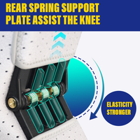 Genouillère en néoprène avec cadre de soutien stabilisateur, protection respirante antidérapante à compression par ressort pour le sport