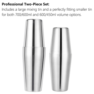 Professionnel moderne durable en acier inoxydable 2 pièces Boston <span class=keywords><strong>Cocktail</strong></span> <span class=keywords><strong>Shaker</strong></span> Set Bar outils de mélange pour barman - Product Image 3