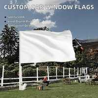 Bandera de Jardín Personalizada de Poliéster Impermeable, Mini Bandera Deportiva para Espejo Retrovisor, Sublimación a Doble Cara