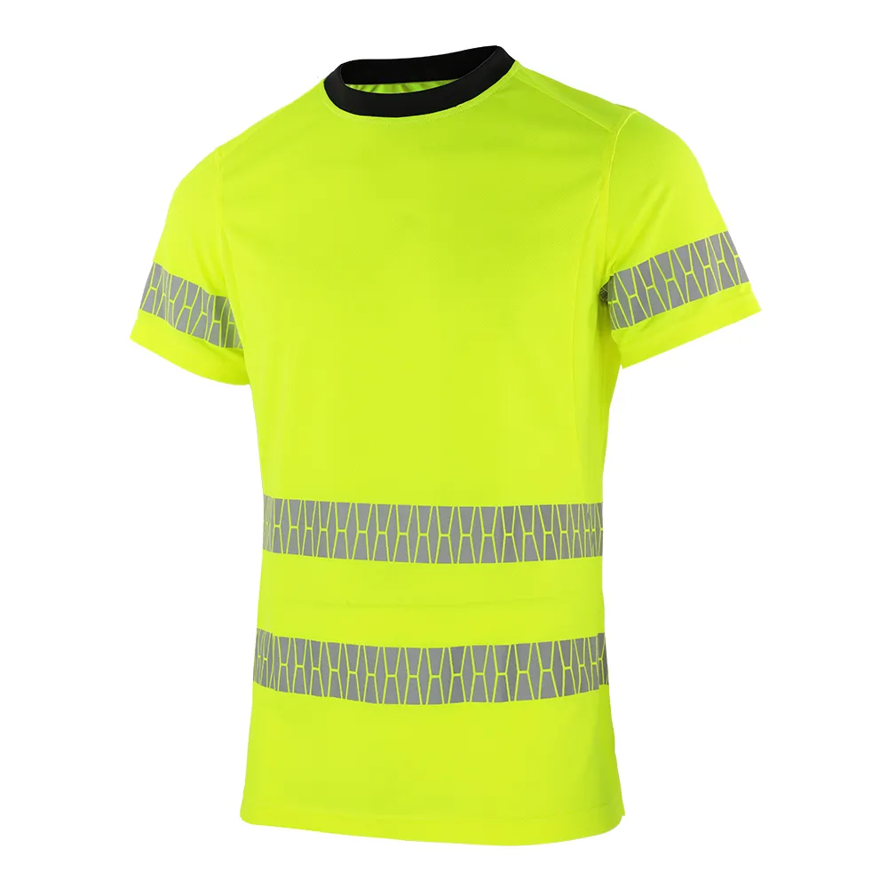 Custom High Visibility Reflective Safety T Shirt Construction Hi Vis Work Shirts for Men
