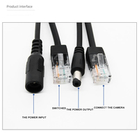 Divisor PoE para Exteriores con Clasificación IP67, Salida Fija de 12V, Adaptador de Alimentación por Ethernet de 10/100Mbps para Sistemas de Seguridad con Cámaras CCTV