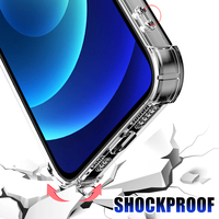 Vente en gros étui de téléphone transparent résistant aux chutes pour Iphone 17 16 15 14 13 Pro Max TPU PC téléphone portable couverture arrière transparente