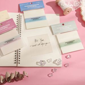 HengXin UV Discoloration Transparent Sticky Note Creative Stationery Memo <b>Pad</b> With Sticky 3*3inch - Product Image 6