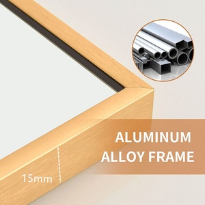 Modern Aluminum Alloy Frame Reflective HD <b>Mirror</b> 3mm Long Rectangle Wall-Mounted <b>Floor</b>-<b>Standing</b> Factory Sale Temperability - Product Image 2