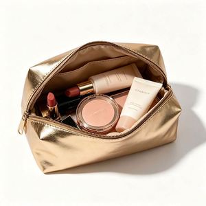 Multifunctional Waterproof Cosmetic Bag Portable Travel Toiletry Organizer for Skincare <b>Bottles</b> Makeup <b>Brushes</b> Zipper Pouch - Product Image 2