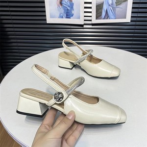 Zapatos de Tacón Alto para Mujer, Estilo Mary <span class=keywords><strong>Jane</strong></span>, Ligeros, Vintage, Elegantes, Versátiles, para el Verano, Tacón Grueso Francés, Moda Femenina, Venta al Por Mayor - Product Image 2