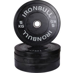 Unisex Black Rubber+Cast Iron Bumper Plate IRON BULL Commercial Use Multi-Size 5-45kg/LB Factory Wholesale <strong>Weight</strong> Plates - Product Image 1