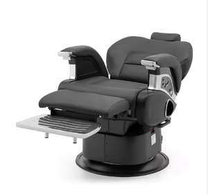 Chaise de barbier électrique antique D avec base en acier inoxydable <span class=keywords><strong>Vibro</strong></span> Massage et support de sèche-cheveux pour meubles de salon pour salons de coiffure - Product Image 3