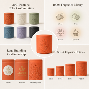 Refined Embossed Plaster Candle High Shine Finish For Luxury <b>Gift</b> Boutique Wholesale Factory Direct Price Premium <b>Box</b> - Product Image 2