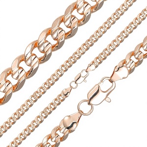 Cadena Cubana Chapada en Oro de 14K, Cadena de Serpiente, Collar de Latón para Uso Diario Unisex, LA MEJOR CADENA - Product Image 4