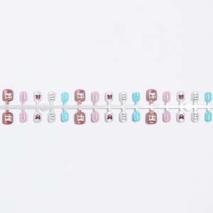 <span class=keywords><strong>Uñas</strong></span> <span class=keywords><strong>Postizas</strong></span> <span class=keywords><strong>para</strong></span> <span class=keywords><strong>Niñas</strong></span> al por Mayor, 30 Piezas, Diseño Lindo de Oso de Dibujos Animados y Cuadros, <span class=keywords><strong>Uñas</strong></span> Falsas Pre-encoladas Reutilizables <span class=keywords><strong>para</strong></span> <span class=keywords><strong>Niñas</strong></span> Pequeñas - Product Image 2