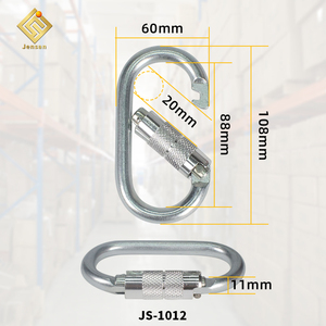 Jensan OEM CE 25KN <span class=keywords><strong>mousqueton</strong></span> à crochet <span class=keywords><strong>autobloquant</strong></span>, <span class=keywords><strong>mousqueton</strong></span> d'escalade en acier pour l'extérieur/cordes de connexion - Product Image 5