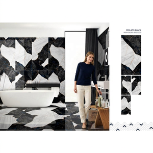 Ascort Navy 600x1200mm Glossy Digital Porcelain Tiles 60x120cm Polished Floor and <b>Wall</b> Tiles for Commercial Interiors - Product Image 6