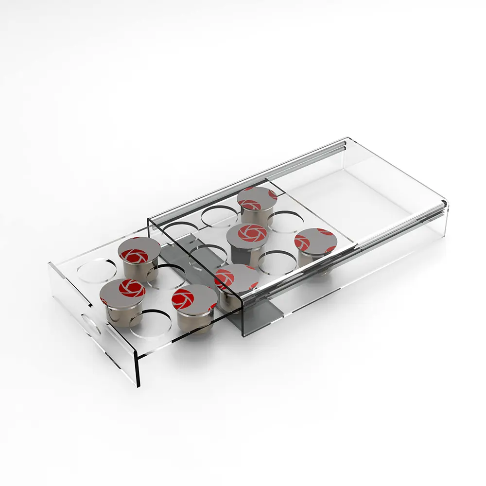 Ansjaiyi — haut de Table transparent en acrylique, boîte de rangement de capsules de café Nespresso, transparent