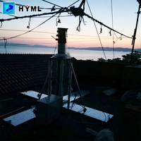 HYML 6m AZ4 Mât de levage télescopique en aluminium à verrouillage automatique avec base transversale, charge utile supérieure de 100 kg, pour éclairage, caméra, levé topographique, télécommunications et protection contre la foudre
