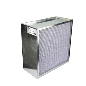 Aluminum Air Conditioning industrial h13 h14 AHU 99.99% 0.3 micron deep pleat paper partition HEPA HVAC filter for cleaning room