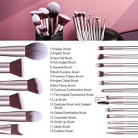 Ensemble de pinceaux de maquillage professionnels BS-MALL 18 pièces, vente en gros, pinceaux synthétiques vegan de haute qualité pour le maquillage du visage et des cosmétiques
