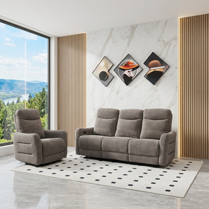 This modern luxury power recliner <b>sofa</b> <b>set</b> perfect for living room and home theater available in 1+3 combination - Product Image 1
