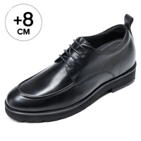 Chaussures habillées Derby rehaussantes pour hommes, qualité supérieure, vente en gros directe usine, augmentant la taille de 8 cm/3,15 pouces