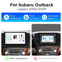 Système intelligent de navigation automobile Junsun 9 pouces pour Subaru Outback 3 Legacy 4 2003-2009, autoradio intelligent avec CarPlay sans fil